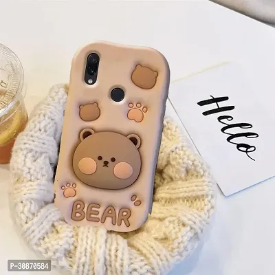 Ascensify Stylish Back Cover for Redmi Note 7 Cute Funny Bear Case with Bear Face Holder  for Redmi Note 7-thumb3