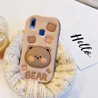 Ascensify Stylish Back Cover for Vivo Y95 Cute Funny Bear Case with Bear Face Holder  for Vivo Y95-thumb2