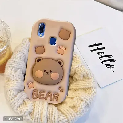 Ascensify Stylish Back Cover for Vivo Y95 Cute Funny Bear Case with Bear Face Holder  for Vivo Y95-thumb3