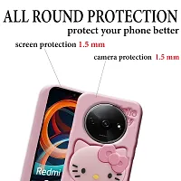 Ascensify Stylish Back Cover for Redmi A3 2024 Cute Hello Kitty Soft Case with Kitty Face Holder  for Redmi A3 2024-thumb3