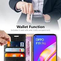 Classy Flip Cover for OPPO F19 PRO Black Dual Protection-thumb2