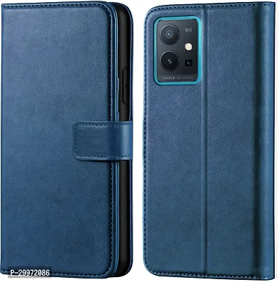 Classy Flip Cover for Vivo T1 5G Blue-thumb0