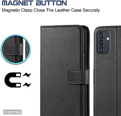 Classy Flip Cover for Samsung Galaxy M13 Black Dual Protection-thumb4