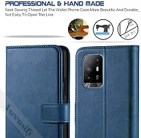 Classy Flip Cover for OPPO F19 PRO PLUS Blue Dual Protection-thumb2