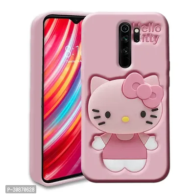 Ascensify Stylish Back Cover for Redmi Note 8 Pro Cute Hello Kitty Soft Case with Kitty Face Holder  for Redmi Note 8 Pro-thumb0