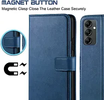 Classy Flip Cover for Samsung A14 5G Blue Dual Protection-thumb2