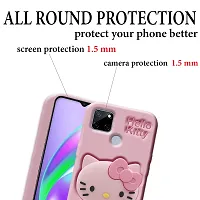 Ascensify Stylish Back Cover for Realme C12 Cute Hello Kitty Soft Case with Kitty Face Holder  for Realme C12-thumb3