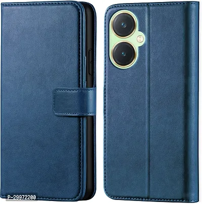 Classy Flip Cover for Vivo Y27 Blue Dual Protection