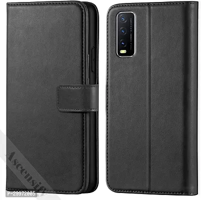 Classy Flip Cover for VIVO Y20G Black Dual Protection-thumb0