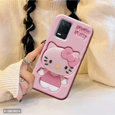 Ascensify Stylish Back Cover for Realme 8 5G Cute Hello Kitty Soft Case with Kitty Face Holder  for Realme 8 5G-thumb5