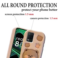 Ascensify Stylish Back Cover for Realme 8 5G Cute Funny Bear Case with Bear Face Holder  for Realme 8 5G-thumb3