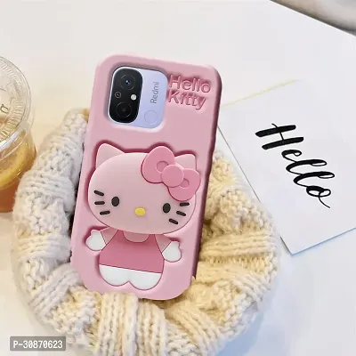 Ascensify Stylish Back Cover for Redmi 12C Cute Hello Kitty Soft Case with Kitty Face Holder  for Redmi 12C-thumb3