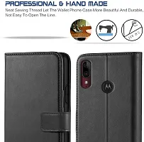 Classy Flip Cover for Motorola e6s Black-thumb1