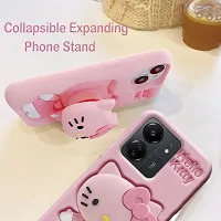 Ascensify Stylish Back Cover for Redmi 13C 4G Cute Hello Kitty Soft Case with Kitty Face Holder  for Redmi 13C 4G-thumb1