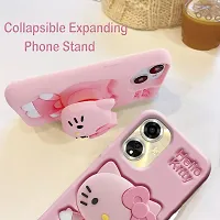 Ascensify Stylish Back Cover for Oppo A59 5G Cute Hello Kitty Soft Case with Kitty Face Holder  for Oppo A59 5G-thumb1