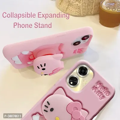 Ascensify Stylish Back Cover for Oppo A59 5G Cute Hello Kitty Soft Case with Kitty Face Holder  for Oppo A59 5G-thumb2