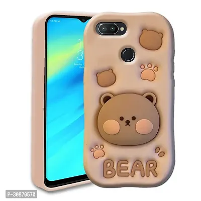 Ascensify Stylish Back Cover for Realme 2 Pro Cute Funny Bear Case with Bear Face Holder  for Realme 2 Pro-thumb0