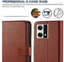 Classy Flip Cover for Oppo F21S Pro Brown Dual Protection-thumb1