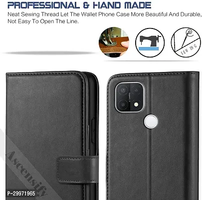 Classy Flip Cover for OPPO A15 Black Dual Protection-thumb3