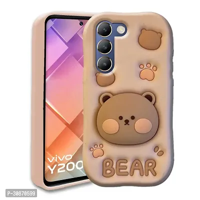 Ascensify Stylish Back Cover for Vivo Y200E 5G Cute Funny Bear Case with Bear Face Holder  for Vivo Y200E 5G-thumb0