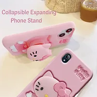 Ascensify Stylish Back Cover for Vivo Y91i Cute Hello Kitty Soft Case with Kitty Face Holder  for Vivo Y91i-thumb1