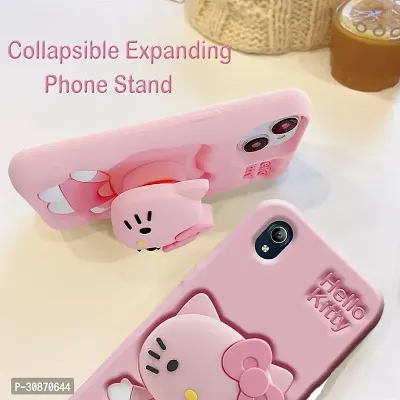 Ascensify Stylish Back Cover for Vivo Y91i Cute Hello Kitty Soft Case with Kitty Face Holder  for Vivo Y91i-thumb2