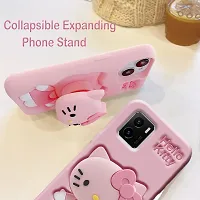 Ascensify Stylish Back Cover for Vivo Y15s Cute Hello Kitty Soft Case with Kitty Face Holder  for Vivo Y15s-thumb1