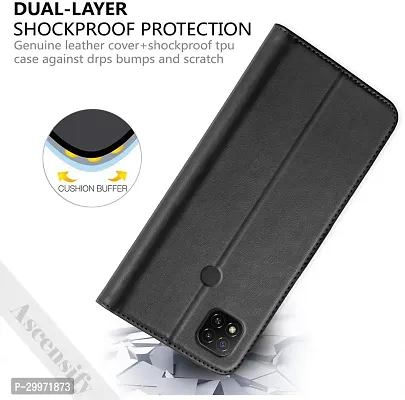 Classy Flip Cover for REDMI 9 Black Dual Protection-thumb3