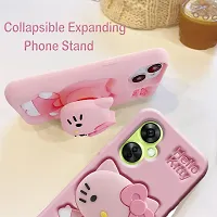 Ascensify Stylish Back Cover for OnePlus Nord CE3 Lite 5G Cute Hello Kitty Soft Case with Kitty Face Holder  for OnePlus Nord CE3 Lite 5G-thumb1