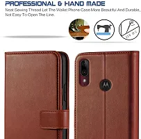 Classy Flip Cover for Motorola e6s Brown Dual Protection-thumb1