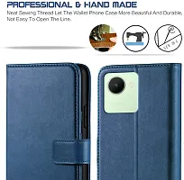 Classy Flip Cover for Realme C30 Blue Dual Protection-thumb1