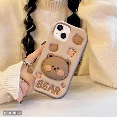 Ascensify Stylish Back Cover for Apple iPhone 13 Cute Funny Bear Case with Bear Face Holder  for Apple iPhone 13-thumb5