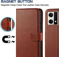 Classy Flip Cover for Oppo F21S Pro Brown Dual Protection-thumb2