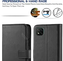 Classy Flip Cover for POCO C3 Black Dual Protection-thumb2