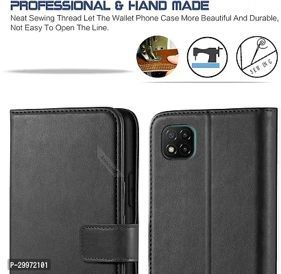 Classy Flip Cover for POCO C3 Black Dual Protection-thumb3