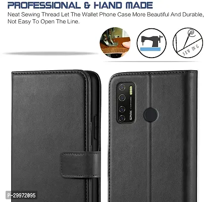 Classy Flip Cover for Tecno Spark 5 Black Dual Protection-thumb3