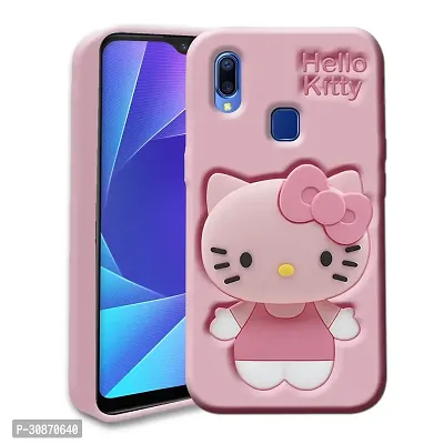 Ascensify Stylish Back Cover for Vivo Y95 Cute Hello Kitty Soft Case with Kitty Face Holder  for Vivo Y95-thumb0