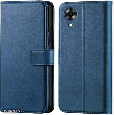 Classy Flip Cover for Oppo A17K Blue Dual Protection