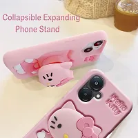 Ascensify Stylish Back Cover for Redmi 13C 5G Cute Hello Kitty Soft Case with Kitty Face Holder  for Redmi 13C 5G-thumb1