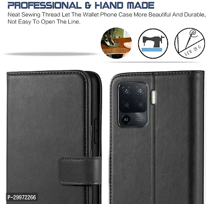 Classy Flip Cover for OPPO F19 PRO Black Dual Protection-thumb2