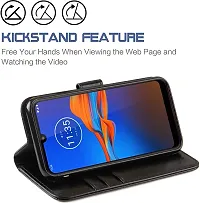 Classy Flip Cover for Motorola e6s Black-thumb2