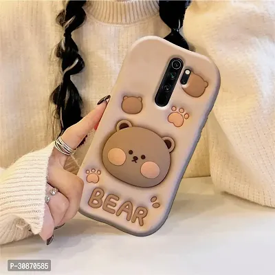 Ascensify Stylish Back Cover for Redmi Note 8 Pro Cute Funny Bear Case with Bear Face Holder  for Redmi Note 8 Pro-thumb5