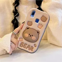 Ascensify Stylish Back Cover for Vivo Y95 Cute Funny Bear Case with Bear Face Holder  for Vivo Y95-thumb4