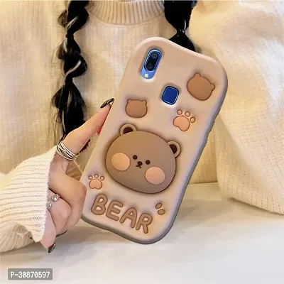 Ascensify Stylish Back Cover for Vivo Y95 Cute Funny Bear Case with Bear Face Holder  for Vivo Y95-thumb5