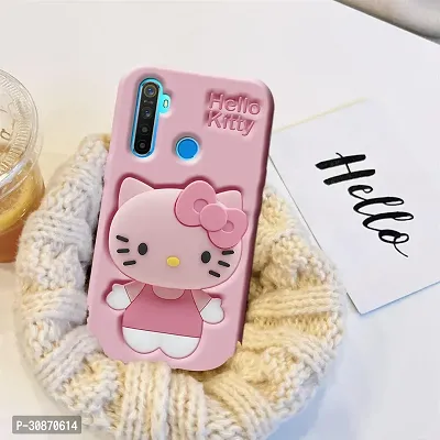 Ascensify Stylish Back Cover for Realme 5 Cute Hello Kitty Soft Case with Kitty Face Holder  for Realme 5-thumb3