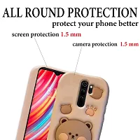 Ascensify Stylish Back Cover for Redmi Note 8 Pro Cute Funny Bear Case with Bear Face Holder  for Redmi Note 8 Pro-thumb3