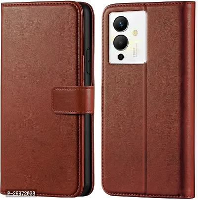 Classy Flip Cover for Infinix Note 12 Pro 5G Brown Dual Protection