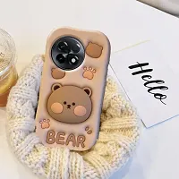 Ascensify Stylish Back Cover for OnePlus 11R 5G Cute Funny Bear Case with Bear Face Holder  for OnePlus 11R 5G-thumb2