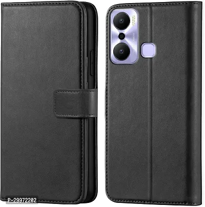 Classy Flip Cover for Infinix Hot 20 Play Black Dual Protection