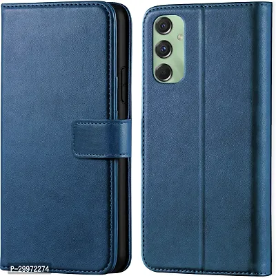 Classy Flip Cover for Samsung Galaxy F34 5G Blue Dual Protection-thumb0